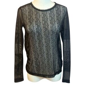 H&M Long Sleeve Black Women's Blouse Size XS